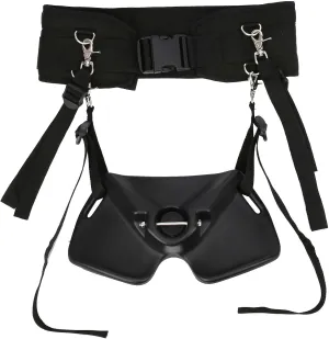Fishing Belt Shoulder Harness, Adjustable Offshore Stand Up Fish Fighting Rod Holder, Foam Padded Fishing Belt Waist Rod Holder Rod Belt Fishing Fighting Waist Belt Holder Fishing Pole Belt (Black)