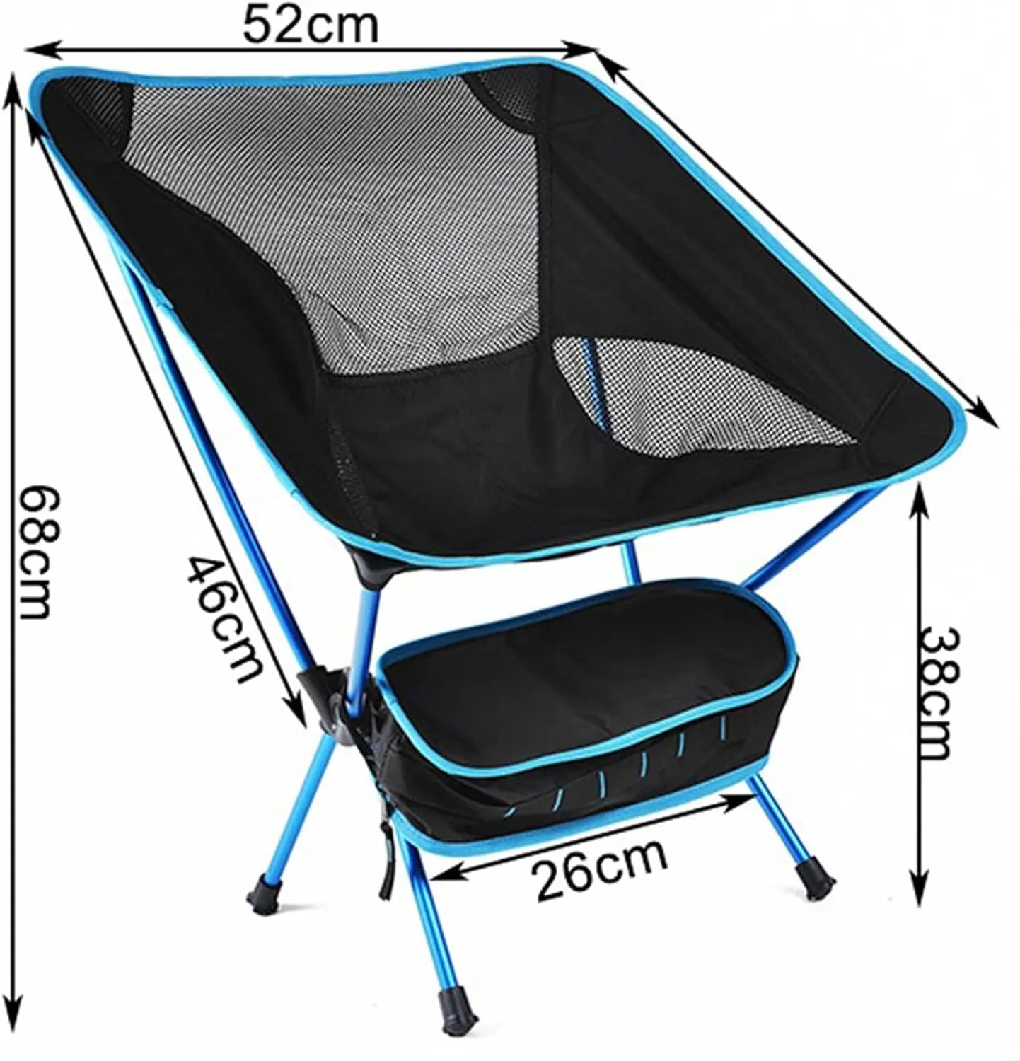 Fishing Chair Outdoor Folding Chair Portable Beach Camping Chair Superhard Load Detachable Chair Hiking Picnic Seat Fishing BBQ Moon Seat