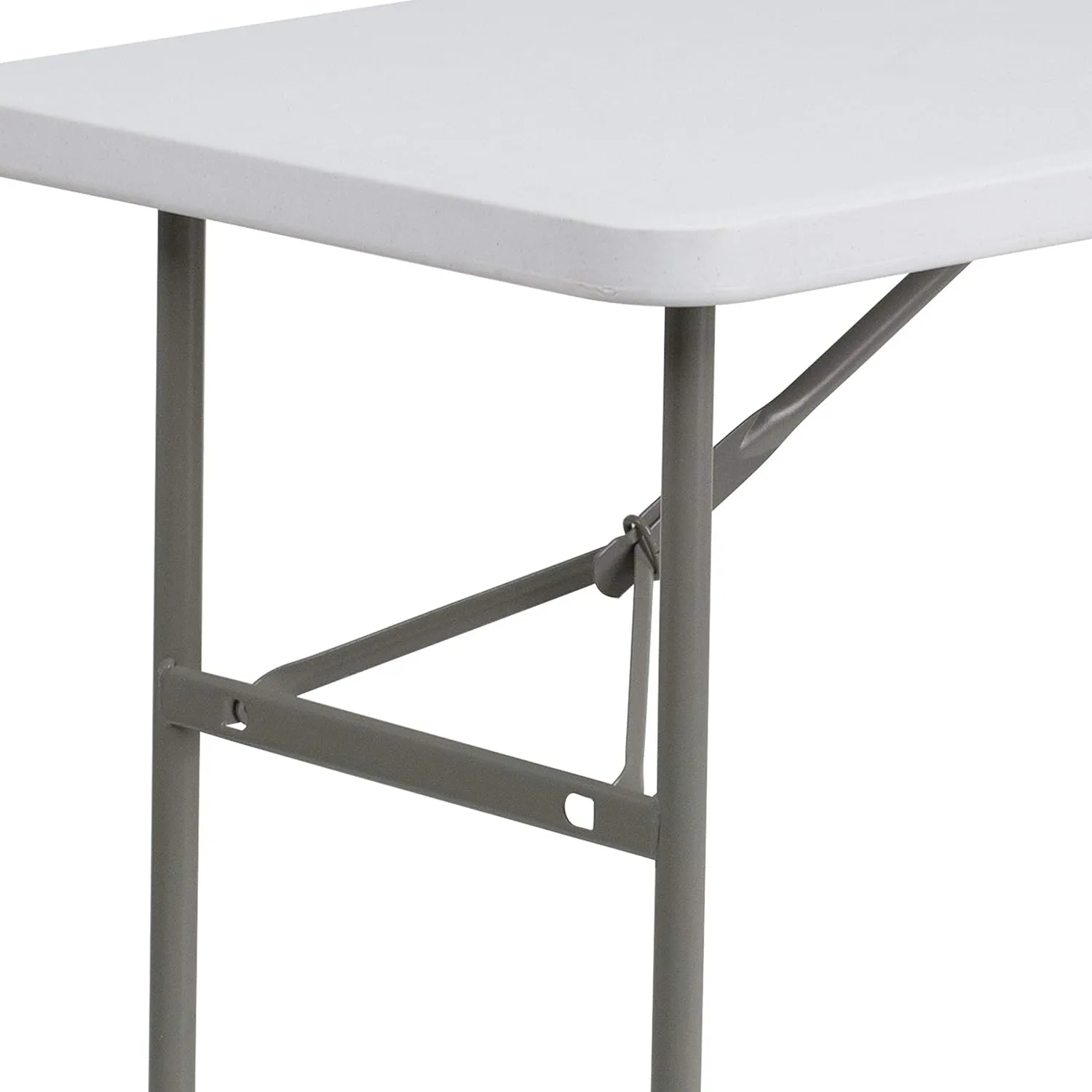 Flash Furniture Elon 4' Rectangular All-Occasion Plastic Folding Event Table, Foldable Portable Banquet Table for Indoor/Outdoor Events, White