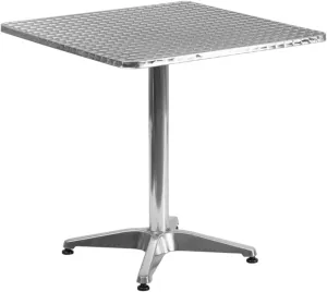 Flash Furniture Mellie 27.5'' Square Aluminum Indoor-Outdoor Table with Base