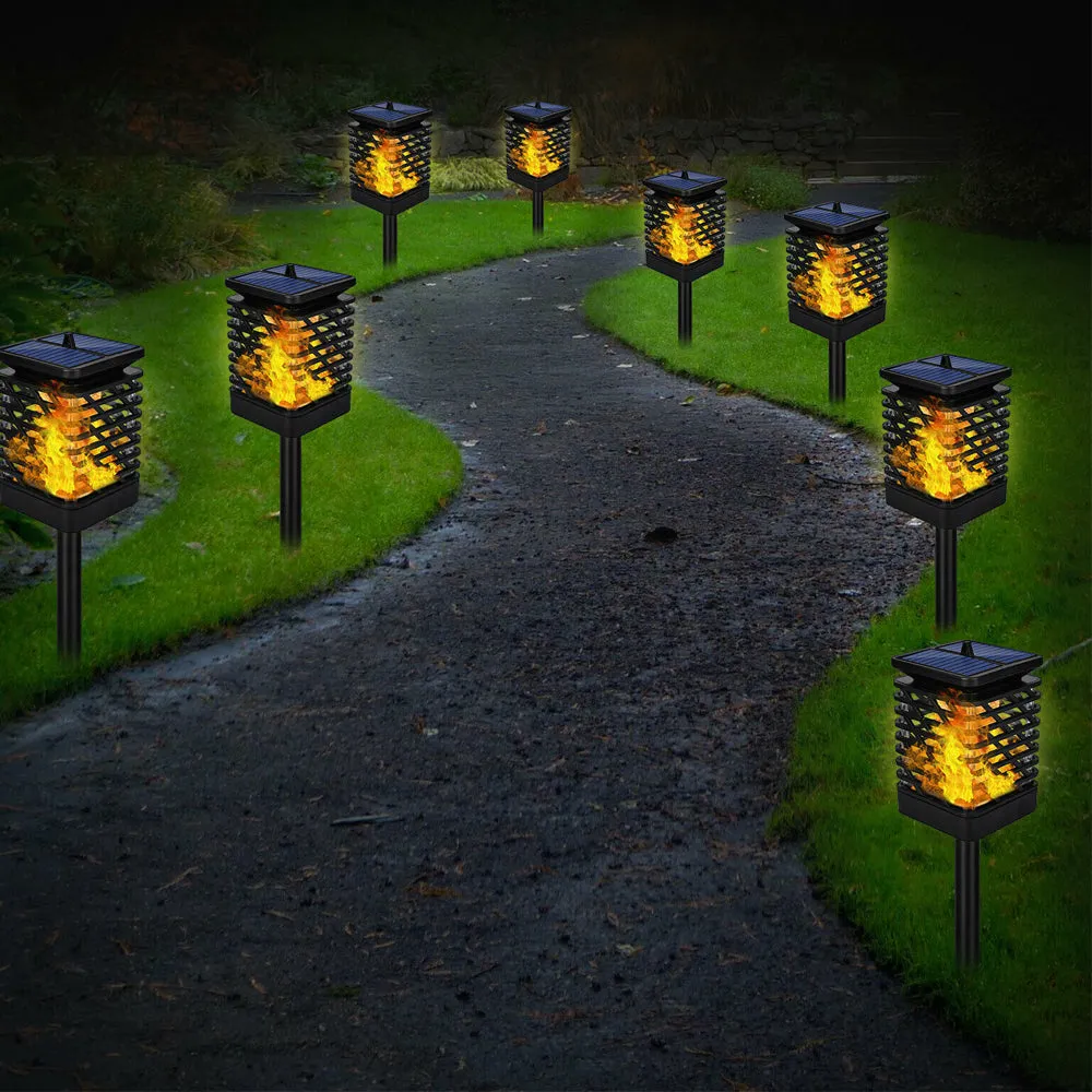 Flickering Flame Solar Powered Outdoor Garden Lantern