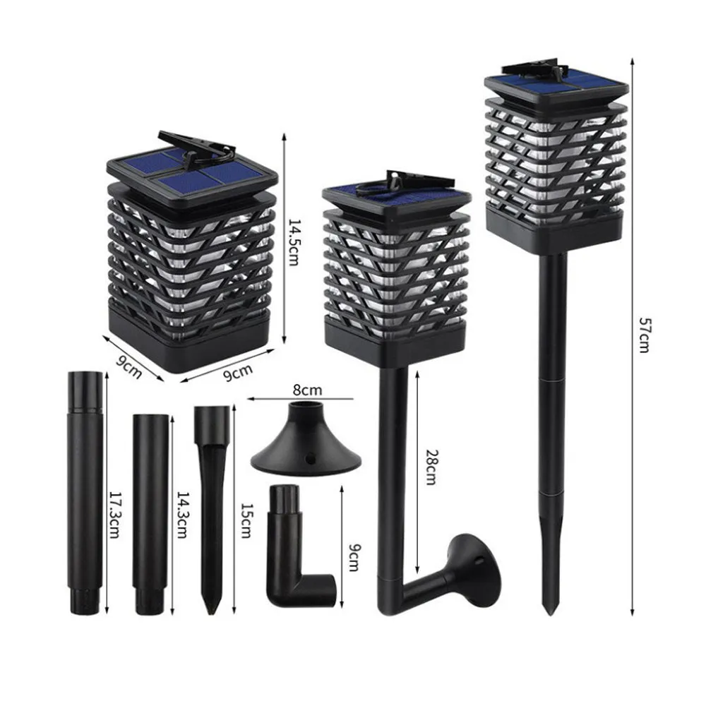Flickering Flame Solar Powered Outdoor Garden Lantern