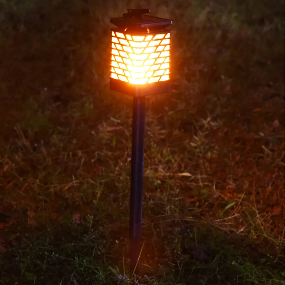 Flickering Flame Solar Powered Outdoor Garden Lantern