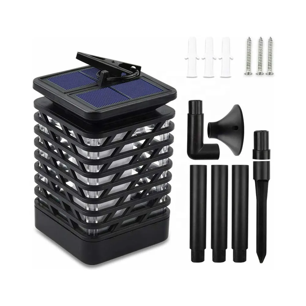 Flickering Flame Solar Powered Outdoor Garden Lantern