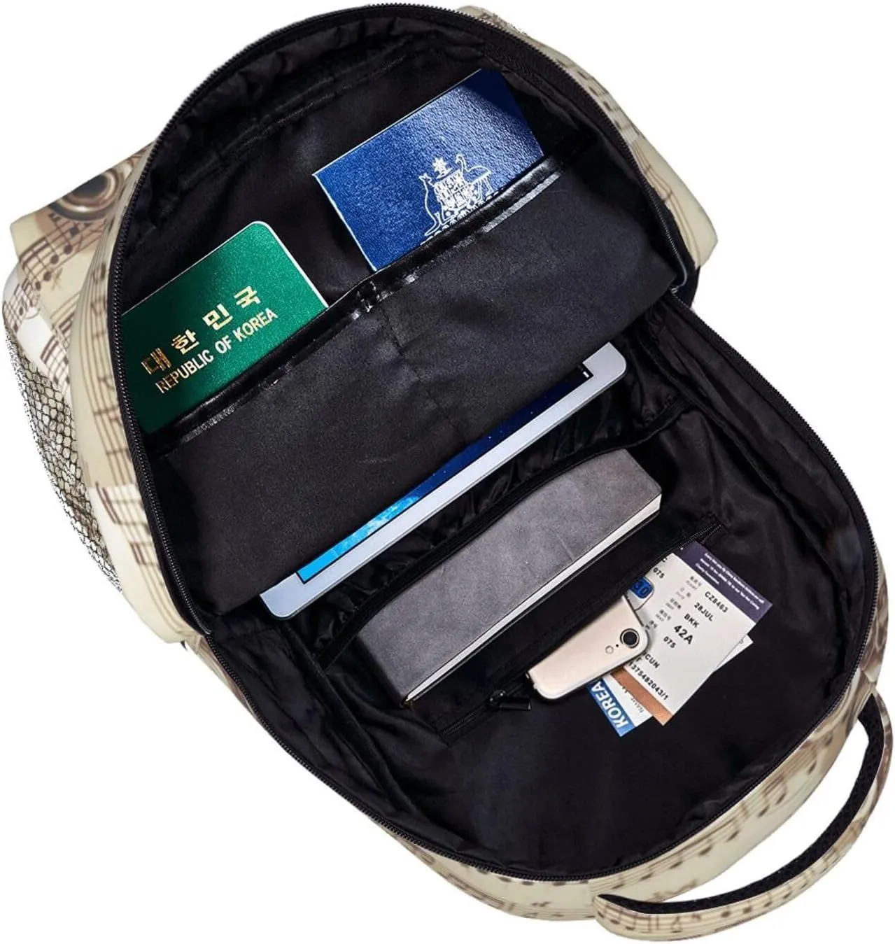 Flute Music Backpack Business Travel Anti Theft Sturdy Backpack College Daypacks for Women & Men