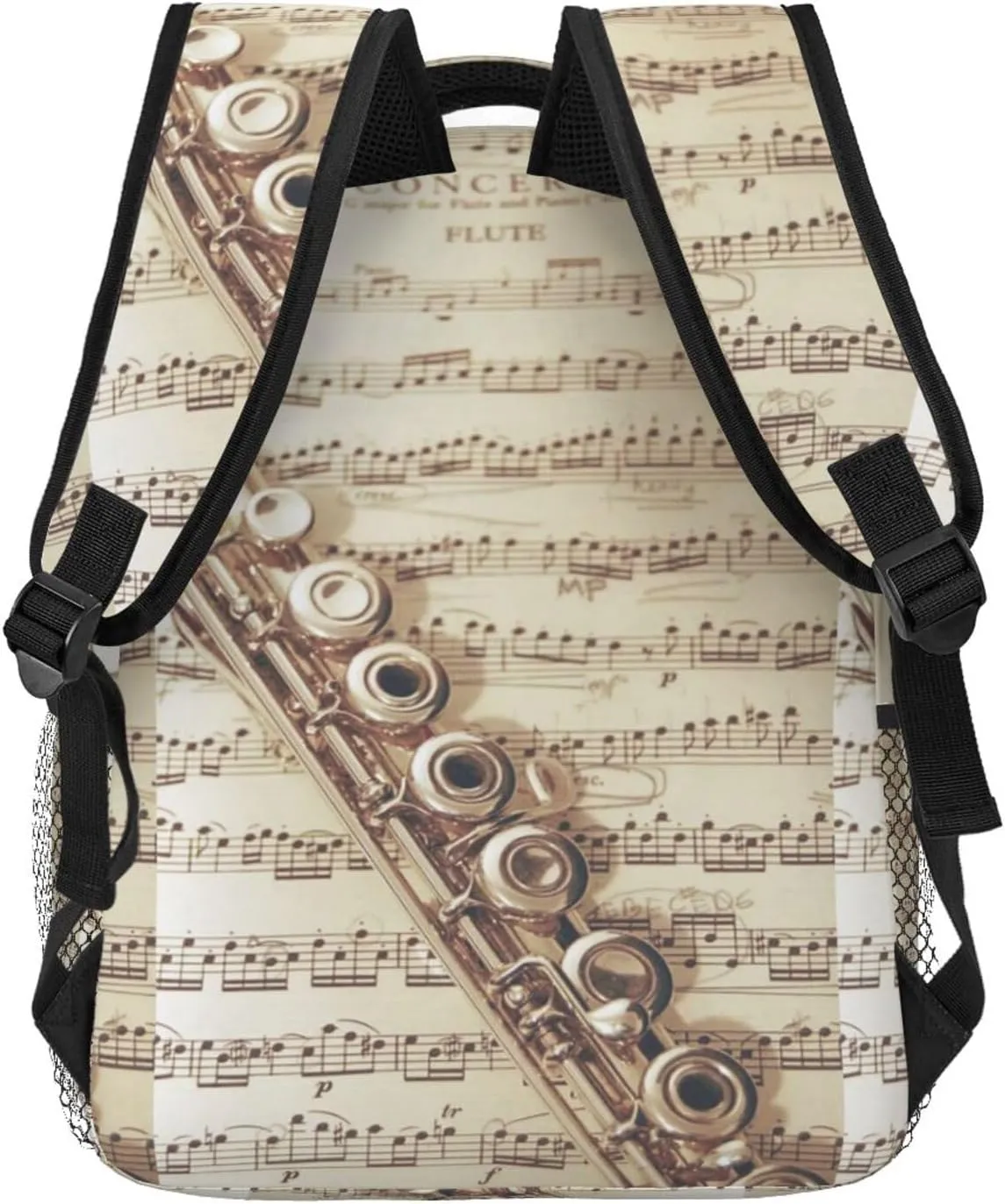 Flute Music Backpack Business Travel Anti Theft Sturdy Backpack College Daypacks for Women & Men