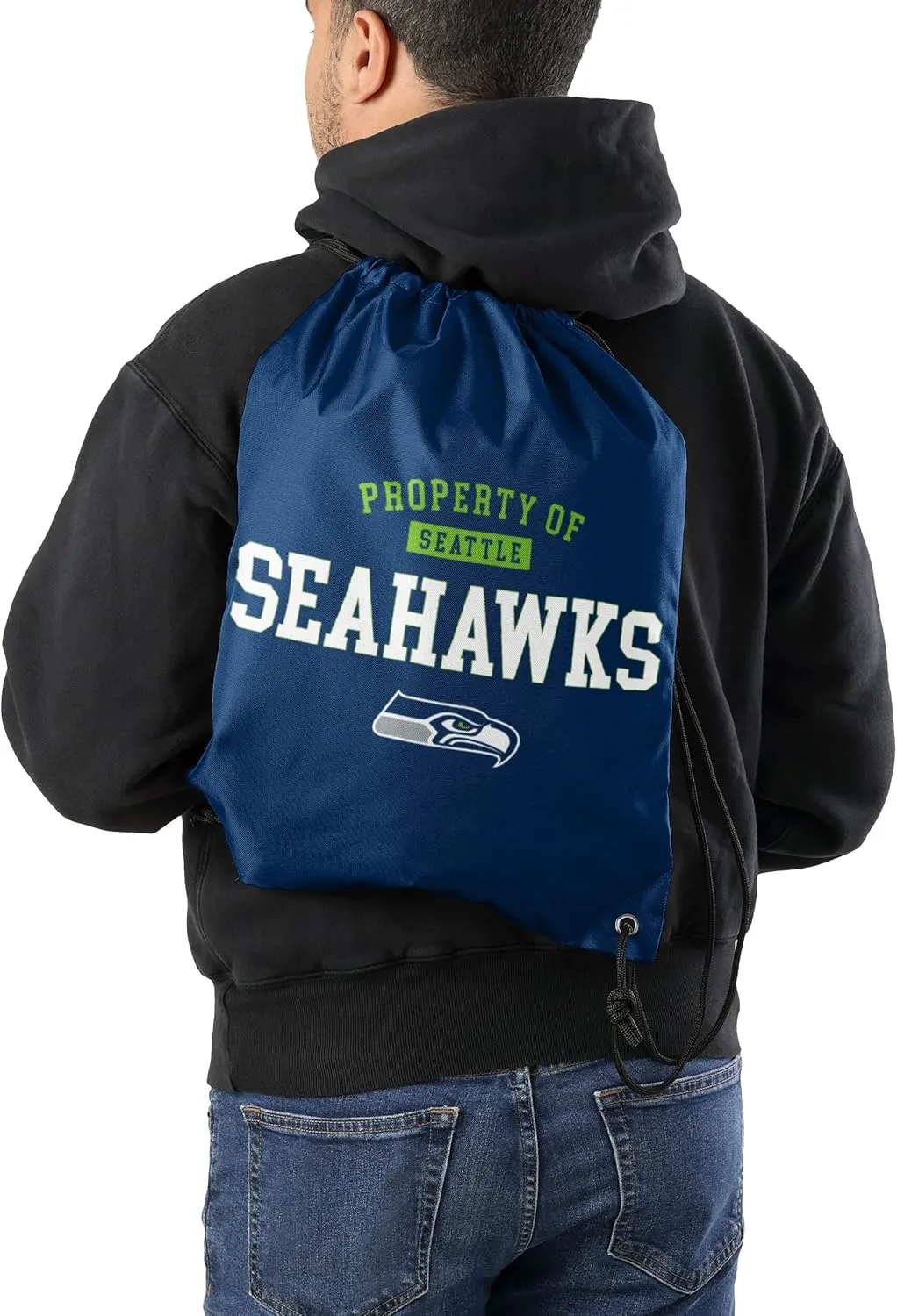 FOCO Seattle Seahawks NFL Property Of Drawstring Backpack