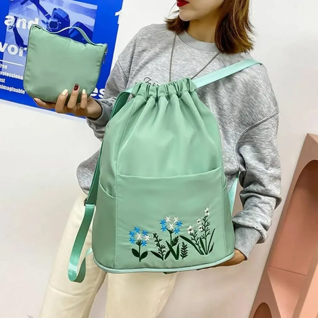 Foldable Drawstring Backpack