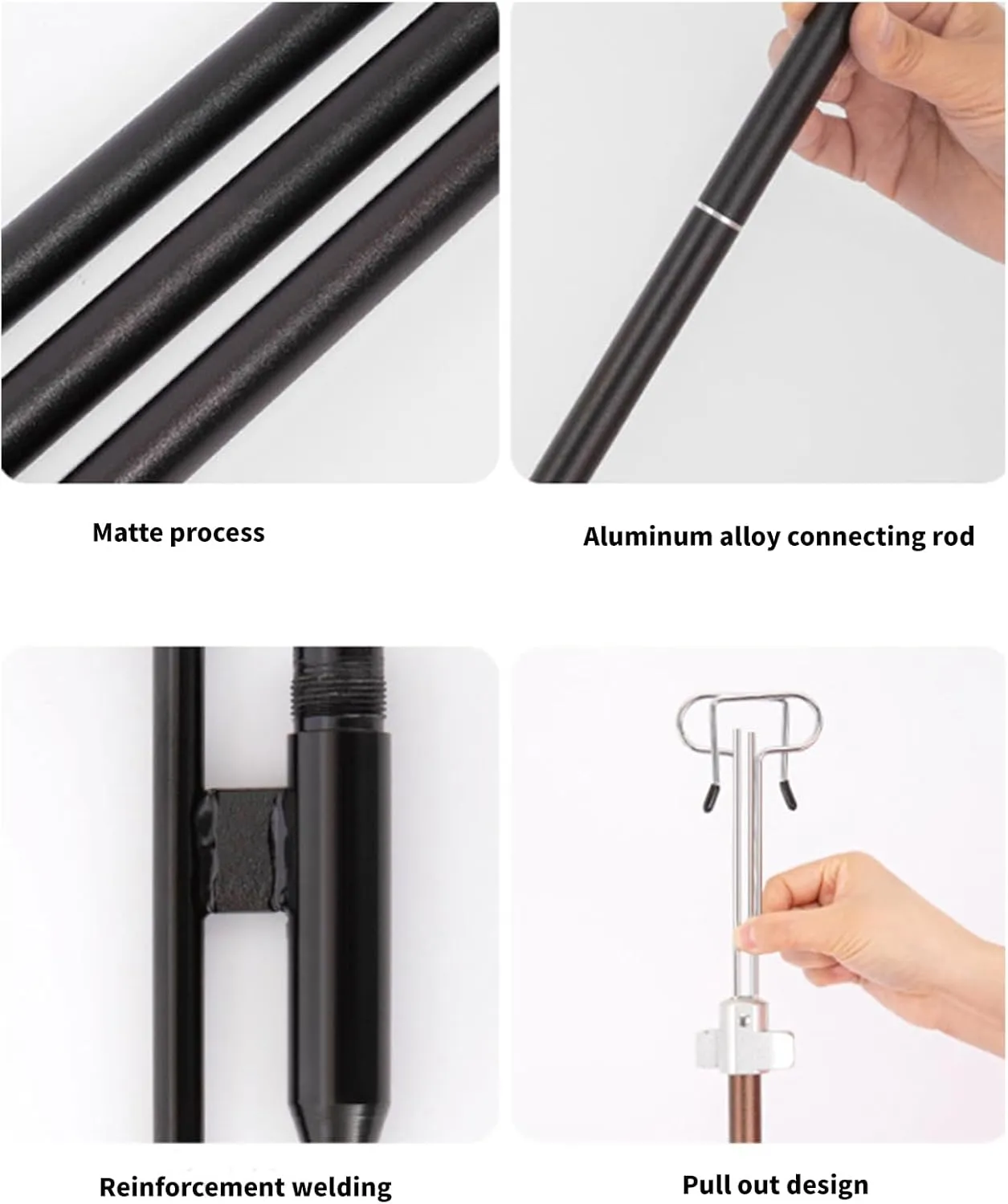 Foldable Lamp Holder Campsites Illumination Aluminum Alloy Construction Camping Lamp Post Rod Lamp Hanger Light Stand