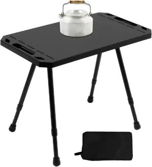 Foldable Outdoor Table- Indoor Outdoor Table, Portable Dining Table, Portable Beach Table, Retractable Camp Table | Portable Utility Table Camping Side Table, Utility Table for Camping Grill