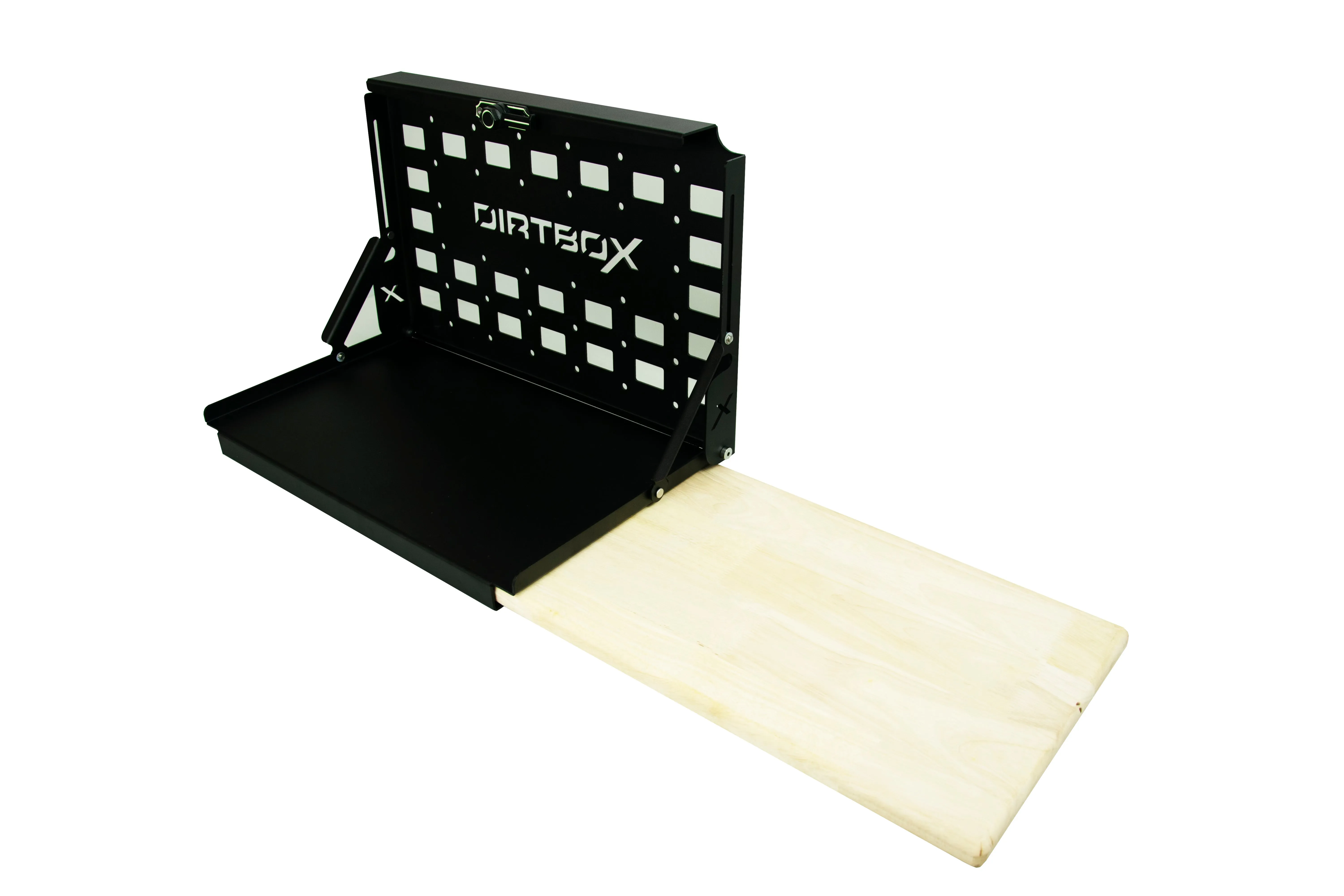 Folding Camp Table with Cutting Board & Side Molle Box
