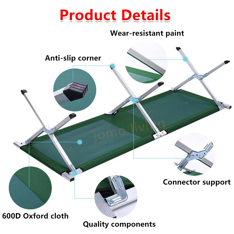 Folding Camping Bed Safari Bed Outdoor Sleeping Bag Camp Portable Foldable Travel Bed