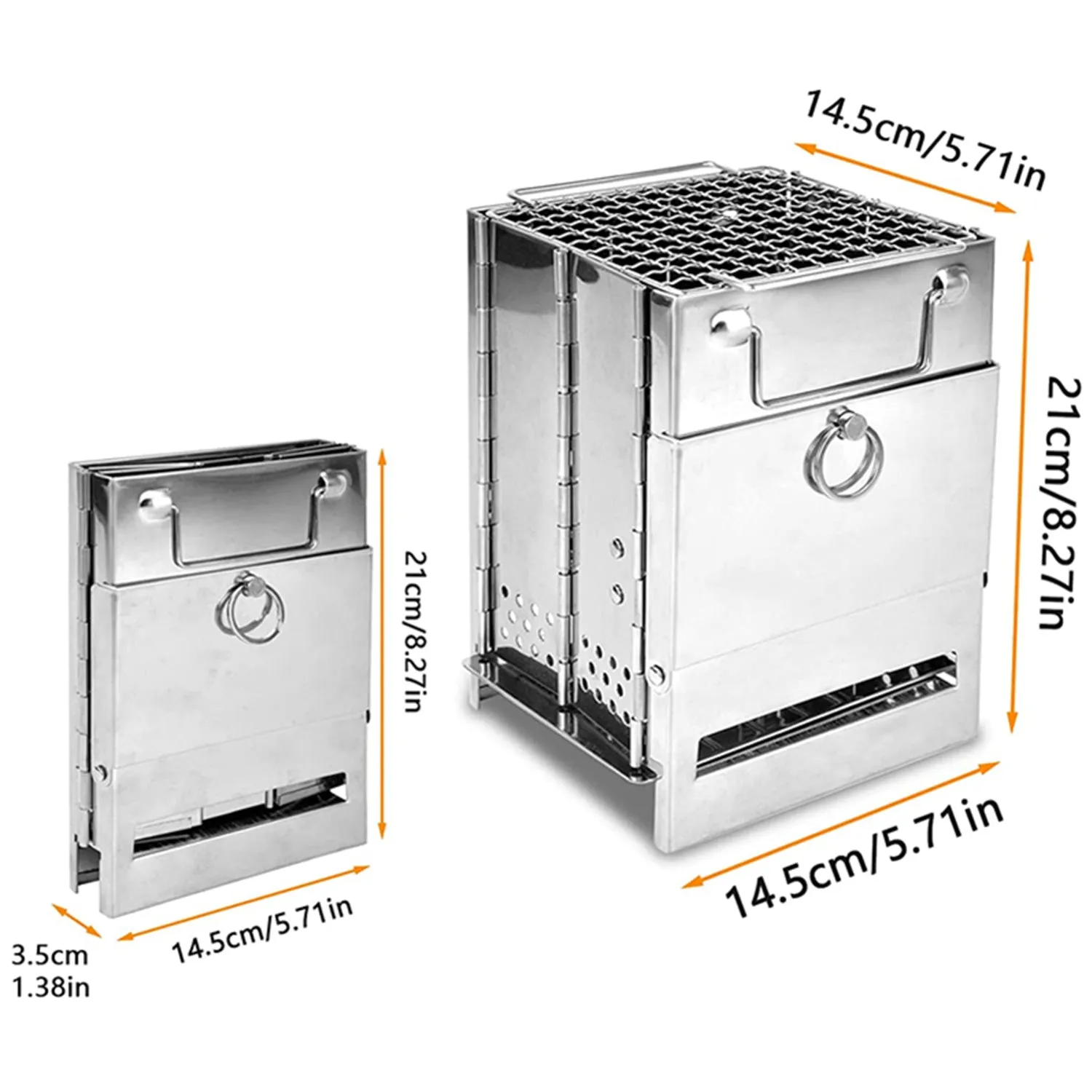 Folding Camping Stove, Portable Wood Burning Camp Stoves for Outdoor Cooking,Picnic,BBQ