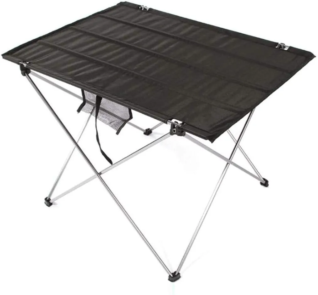 Folding Camping Table - Portable Aluminum Camp Table Lightweight Compact Roll Up Picnic Table for Picnic Outdoor Hiking BBQ Camping Kitchen Fishing Beach with Carry Bag