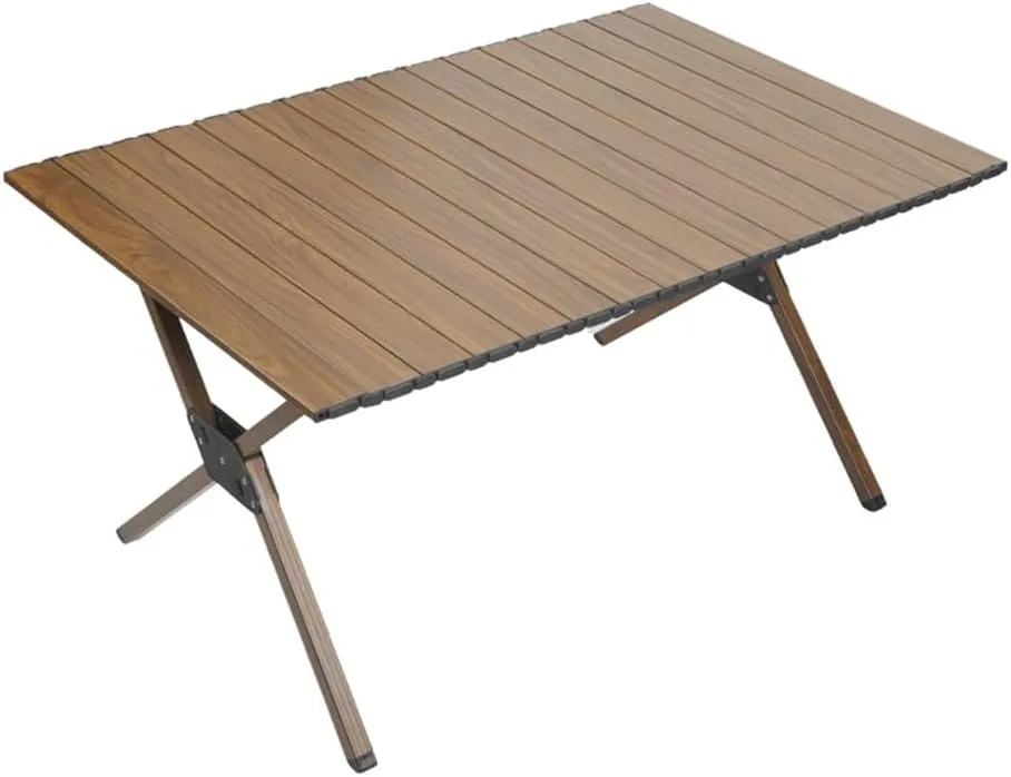 Folding Camping Table Portable Roll Up Aluminum Table with Carry Bag for Outdoor Cooking Picnic Camp Boat Travel