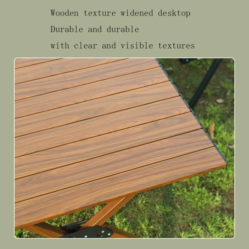 Folding Camping Table Portable Roll Up Aluminum Table with Carry Bag for Outdoor Cooking Picnic Camp Boat Travel