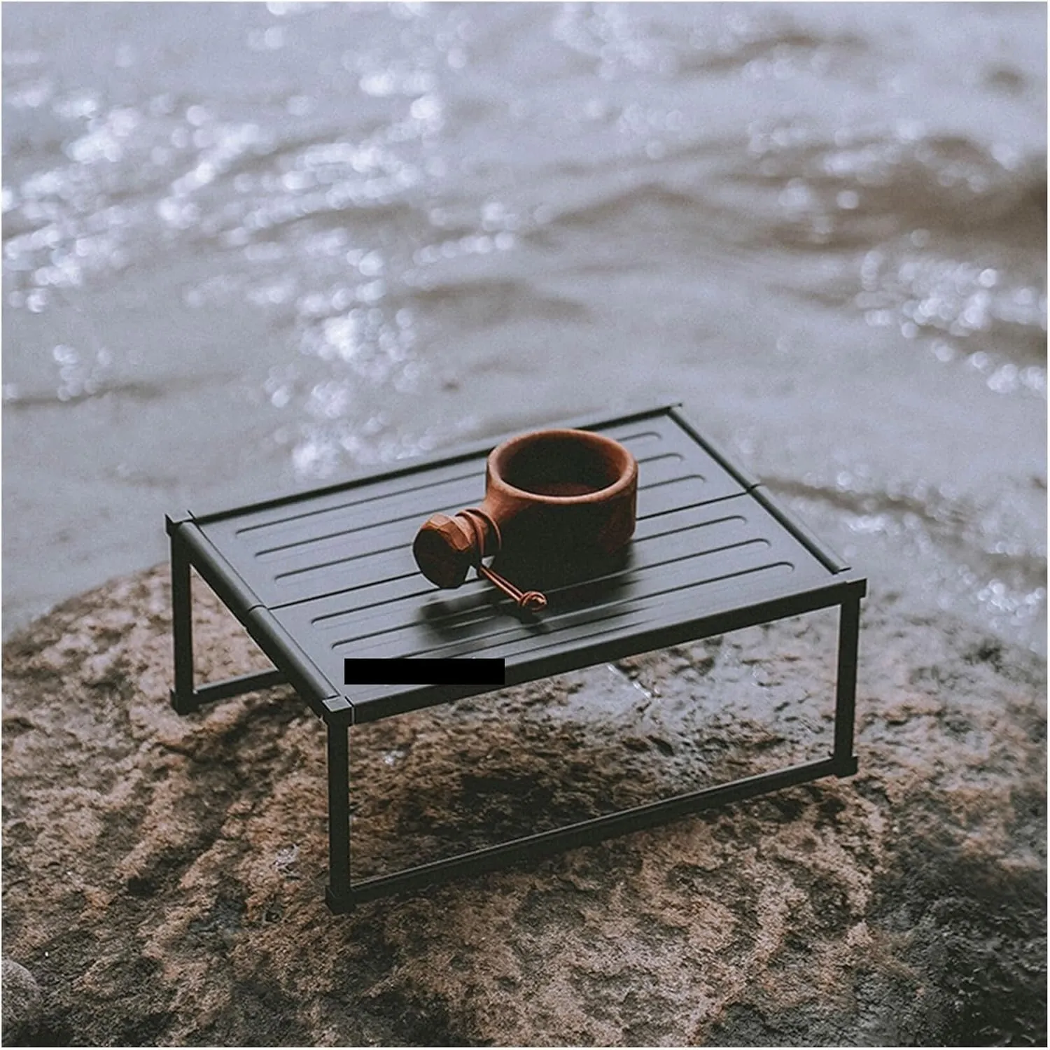 Folding Dining Table Ultra Light Folding Desk Black Portable Foldable Table Camping Outdoor Fur Computer Bed Tables Picnic Aluminium Alloy (Color : 360x250x140mm)
