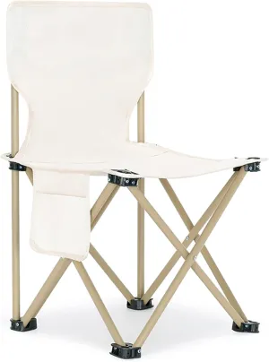 Folding Table,Portable Camping Side Table, with Chair Ultralight Aluminum Folding Beach Table with Large Storage and Carrying Bags for Outdoor Cooking, Picnic (Color : Beige, Size : Chair)