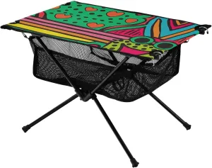 Folding Tables Colorful Frogs Compact Expandable Packable Outdoor Table with Storage Bag for Picnic Camp Travel