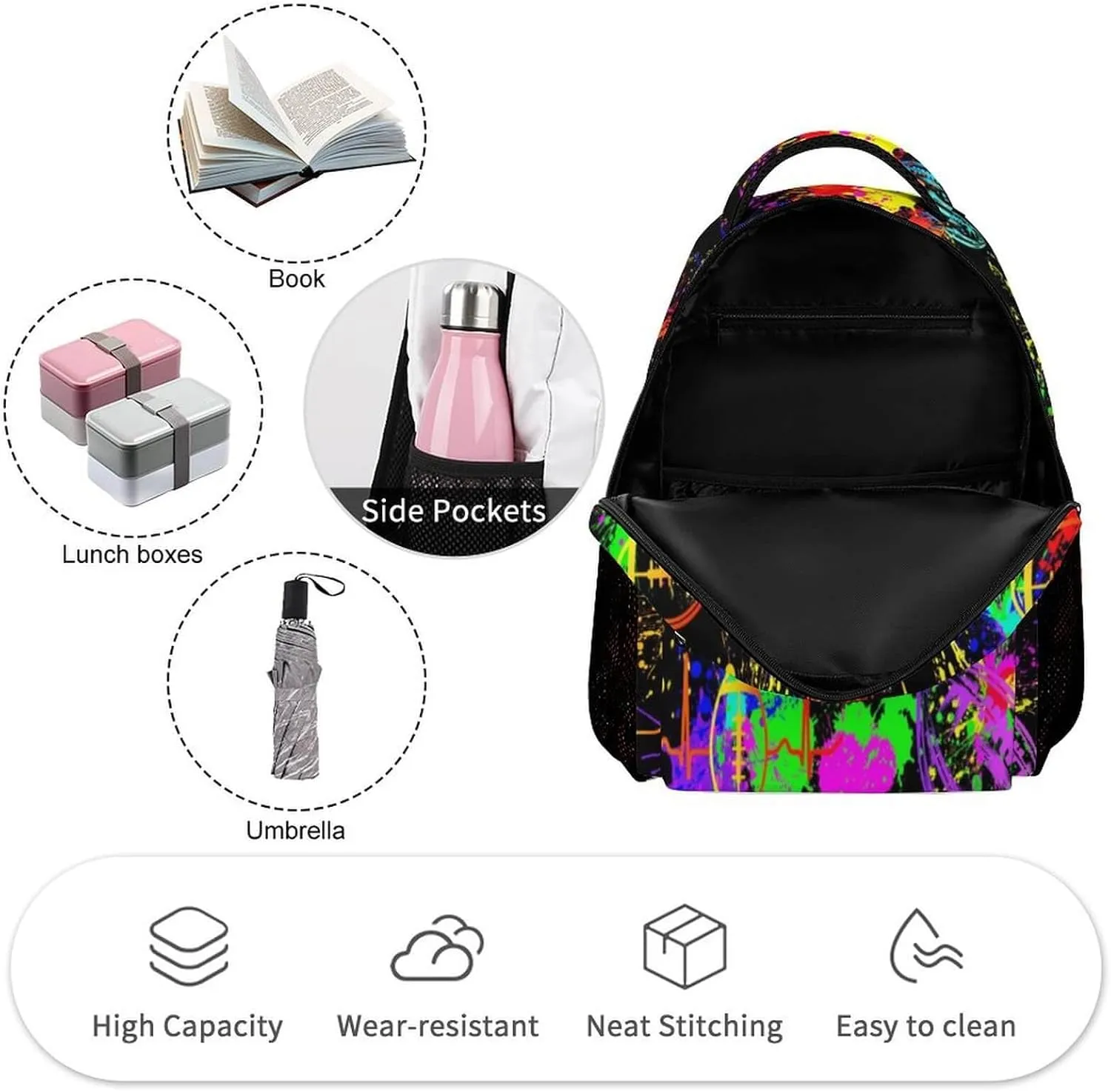 Football School Backpack for Kids Girls Boys, 16 InchFootball Bookbag, School Backpack for Children
