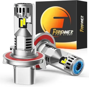 forenner Fahren Upgraded H13 led Bulb, 33000 Lumen 900% Brighter 9008/h13 fog Bulbs,Real 1:1 Size,6500K Cool White Light bulbs,IP68 Waterproof, Plug and Play, Pack of 2