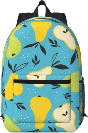 Fruit Pear Pattern Backpack for Worker Business Hiking Travel Shoulders Bag Fashion Backpack