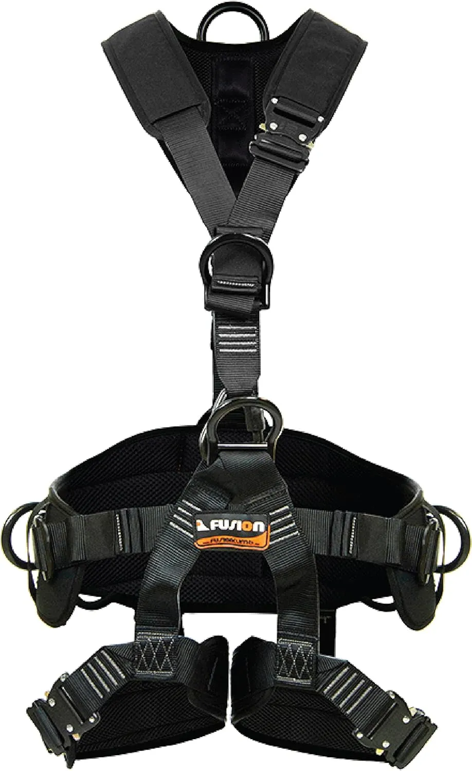 Fusion Climb Tac-Rescue, Construction Harness - Full Body Harness, 6 D-Ring Points, and Quick-Release Steel Buckle Safety Harness OSHA & ANSI Compliant