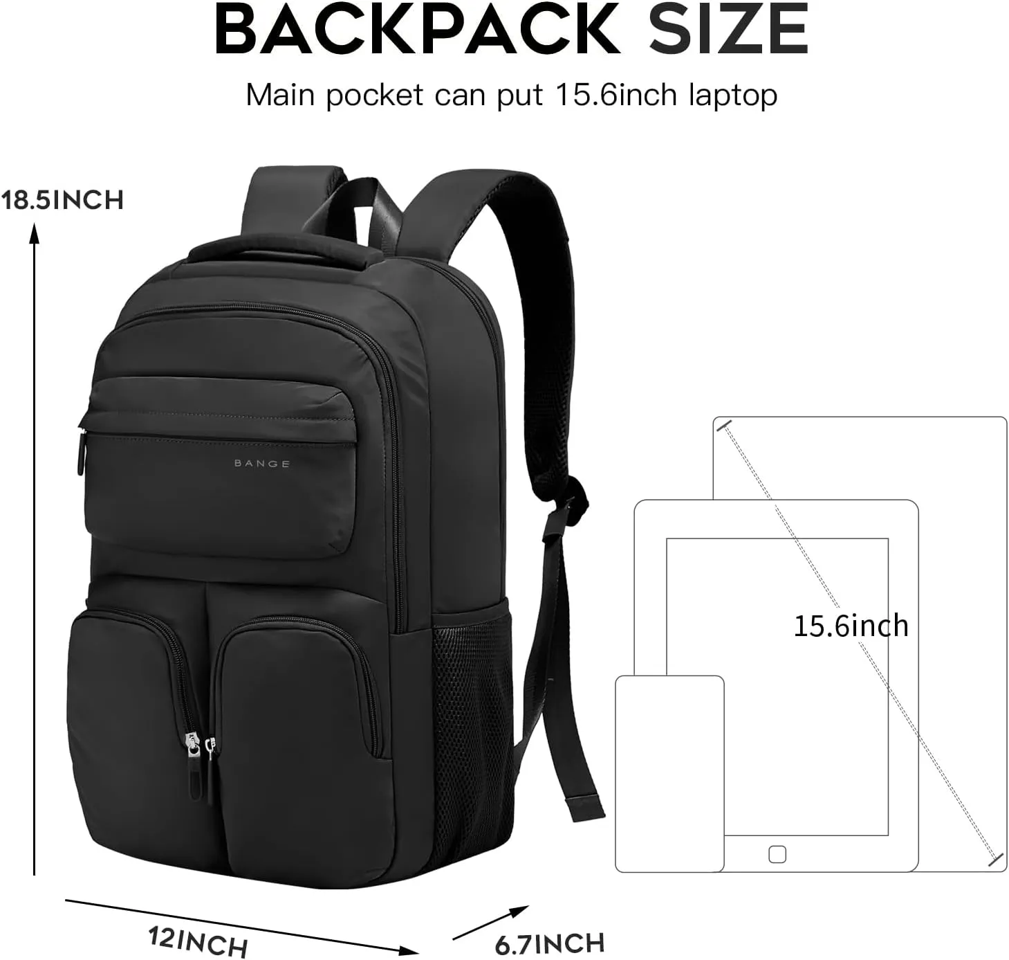 FUTURE AESTHETICS Travel Backpack for Women、men, College Backpack Bag, Hiking Backpack,Waterproof Carry On Backpack Business Backpack(black)