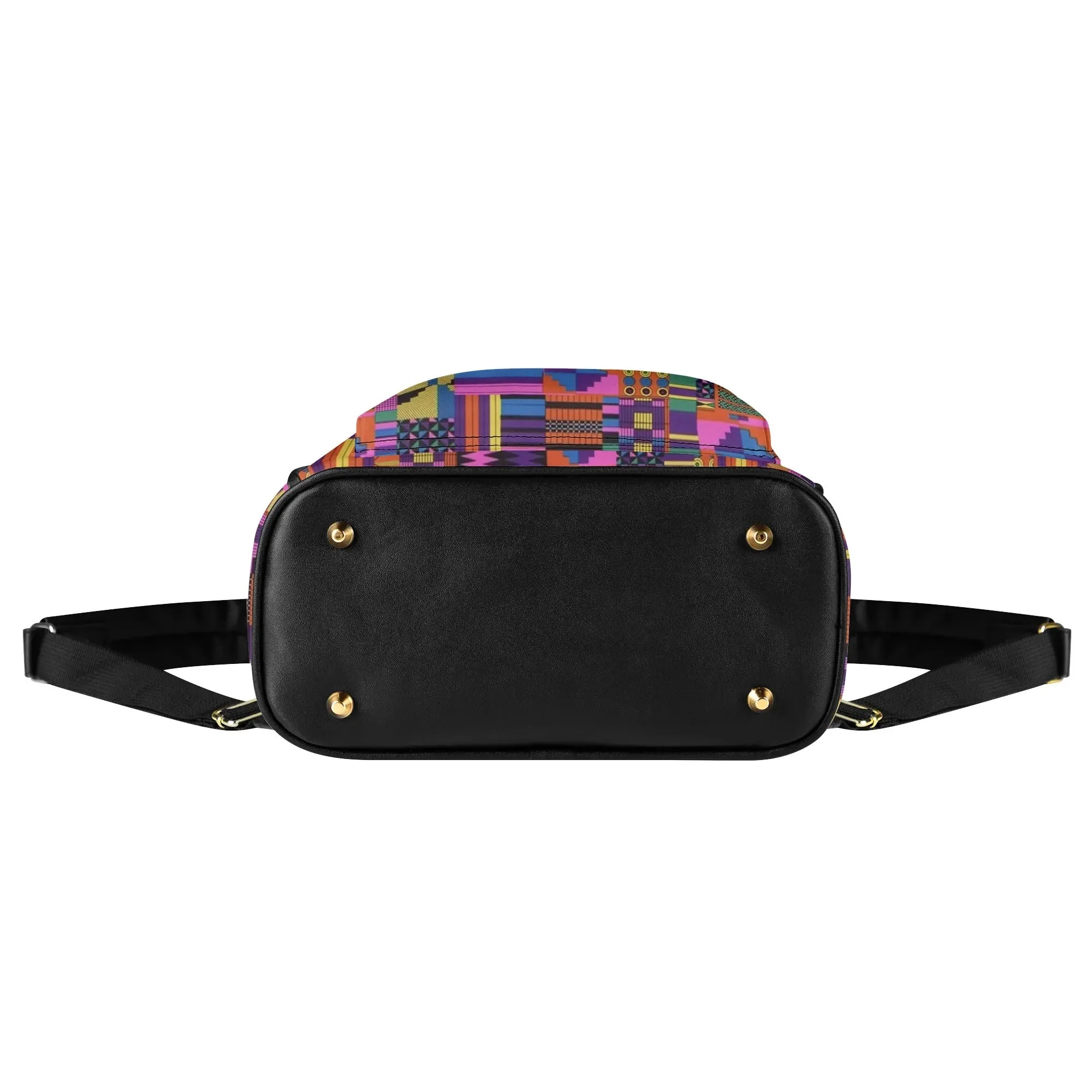 FZ AFRICAN PRINT PU Leather Backpack