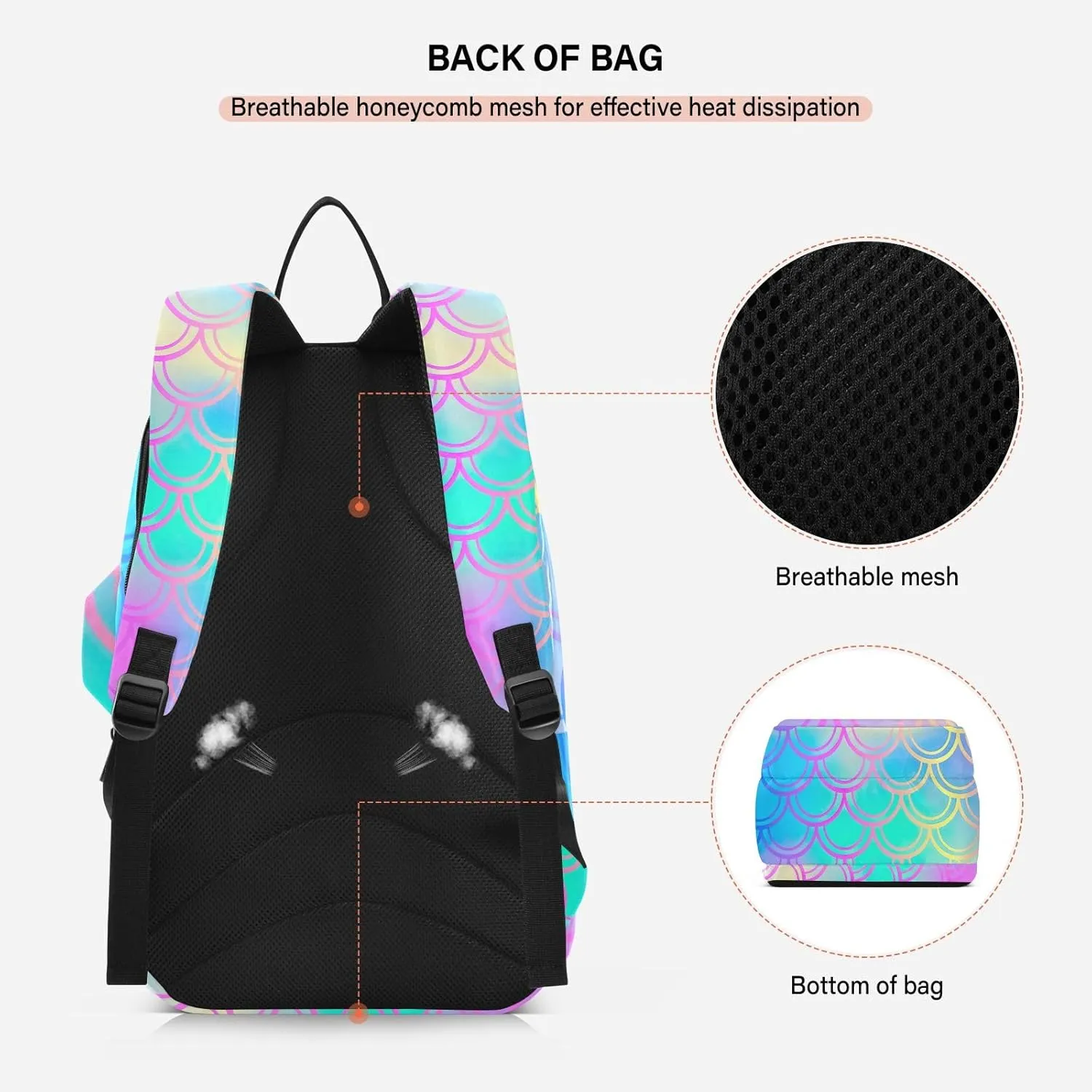 GAIGEO Abstract Waves Blue Sports Bag, Expandable Tennis Stuff, Sandwich Mesh Back, Breathable not Stuffy
