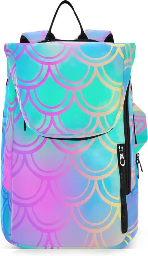 GAIGEO Abstract Waves Blue Sports Bag, Expandable Tennis Stuff, Sandwich Mesh Back, Breathable not Stuffy