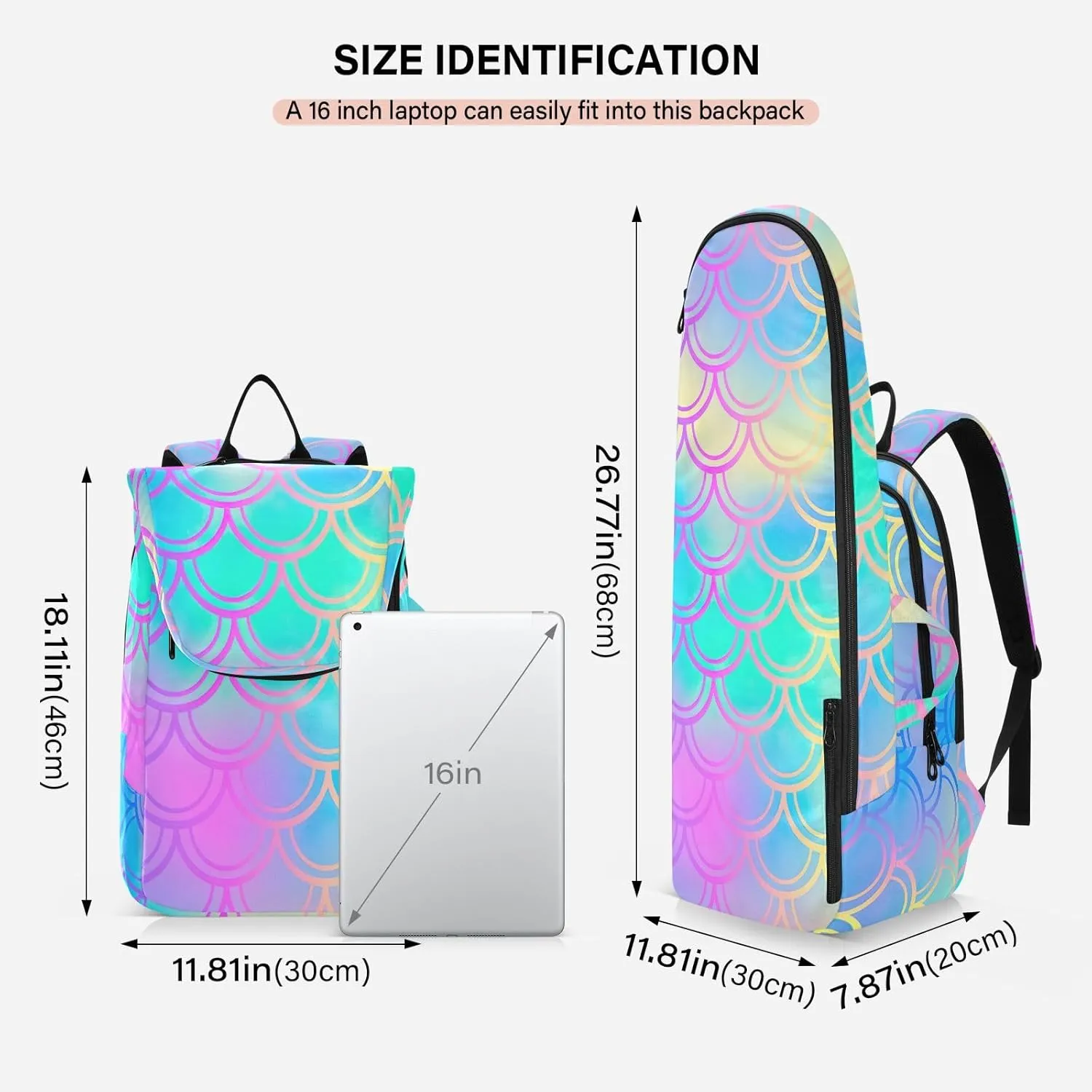 GAIGEO Abstract Waves Blue Sports Bag, Expandable Tennis Stuff, Sandwich Mesh Back, Breathable not Stuffy