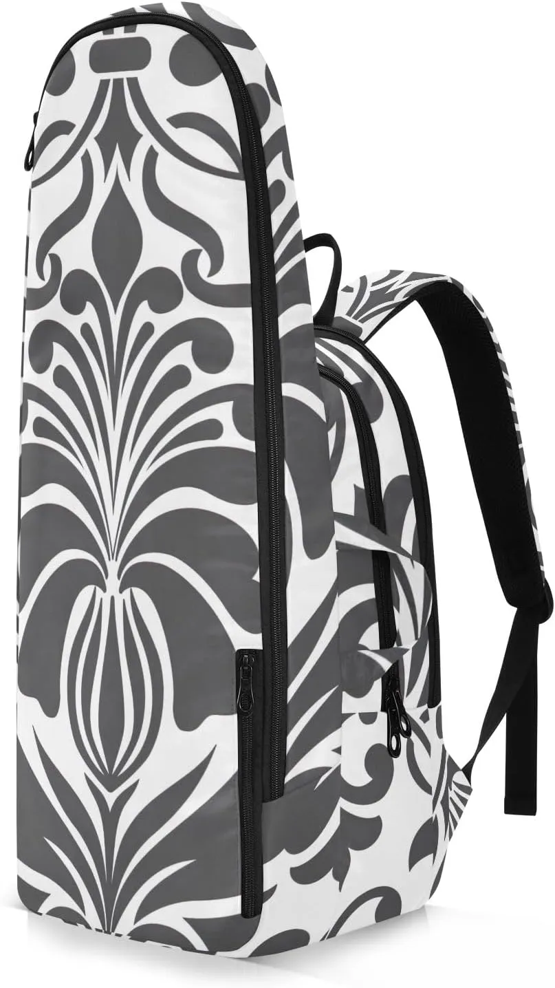 GAIGEO Cool Street Basketball Grey Tennis Backpack, Expandable Tennis Bag 2 Rackets, Sandwich Mesh Back, Breathable not Stuffy