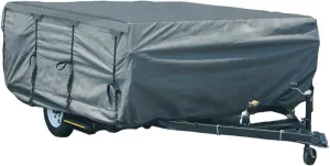 GEARFLAG Pop-up Folding Camper Cover Fits 12'-14' Reinforced Windproof Side-Straps, Anti-UV Water-Resistance Heavy Duty Triple Layers for Trailer RV (Fits 12' - 14')