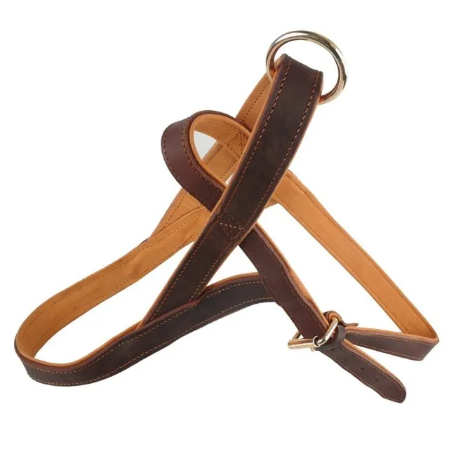 Genuine Leather No Pull Dog Harness