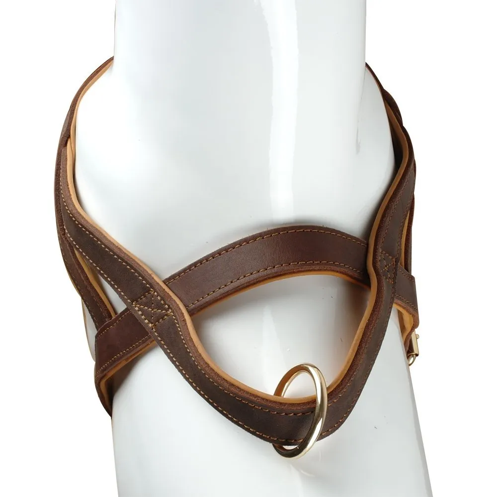 Genuine Leather No Pull Dog Harness