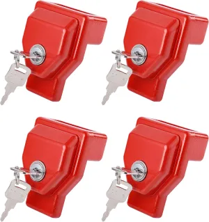 Glad Hand Lock Keyed Alike 4 Pack Heavy Duty Aluminum Air Brake Glad Hand Lock for Tractor Trailer