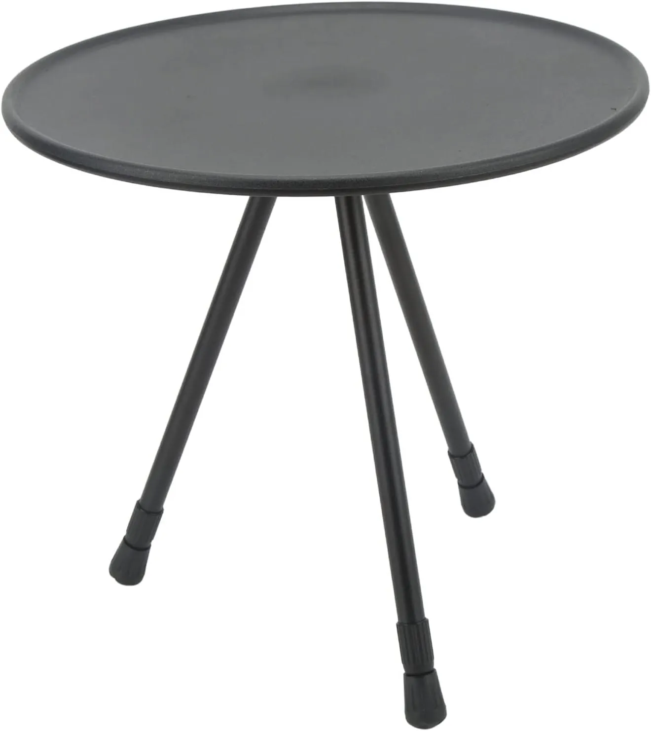 GLOGLOW Foldable Camping Round Table Retractable Portable Picnic Camping Table Aluminum Alloy Stable Easy to Operate Convenient Durable to Drive Home Alone (Matte Black)