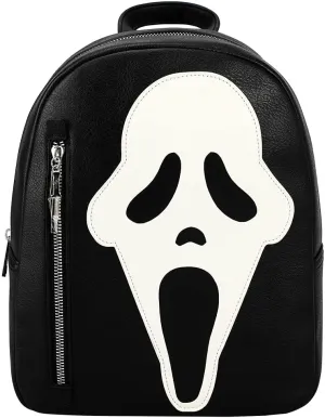 Glow in the Dark Ghost Face Horror Movie Character Black Mini Backpack