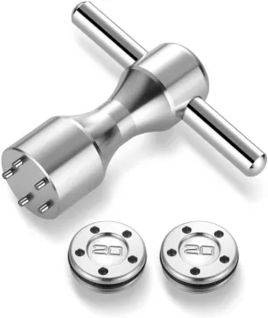 Golf Putter Weights 2pcs 5g/10g/15g/20g/25g/30g/35g/40g/45g with Wrench Kit Set Compatible with Titleist Scotty Cameron Putter Golf Accessory (2pcs 20g Wrench)