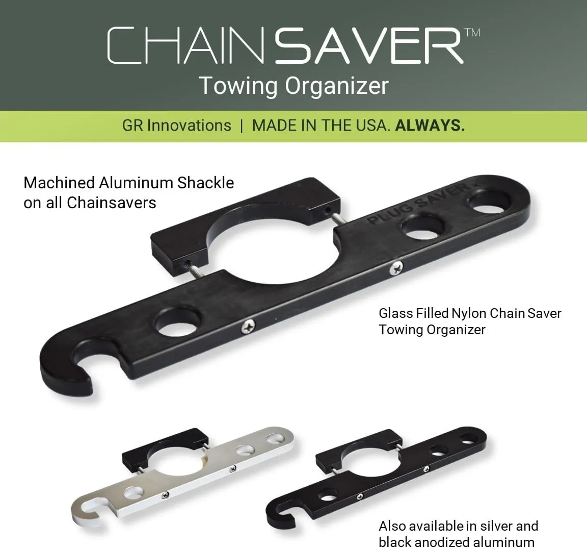 GR Innovations Chain Saver Trailer Towing Organizer | Essential RV Accessory | Easy Chain & Harness Storage | Quality Trailer Accessory | Made in USA