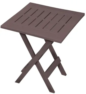 GRACIOUS LIVING Gracious Living 14168-6PDQ Side Table, 15-3/10 in W, 17 in D, 25 in H, Resin Frame, Resin Table, Earth Table, Foldable