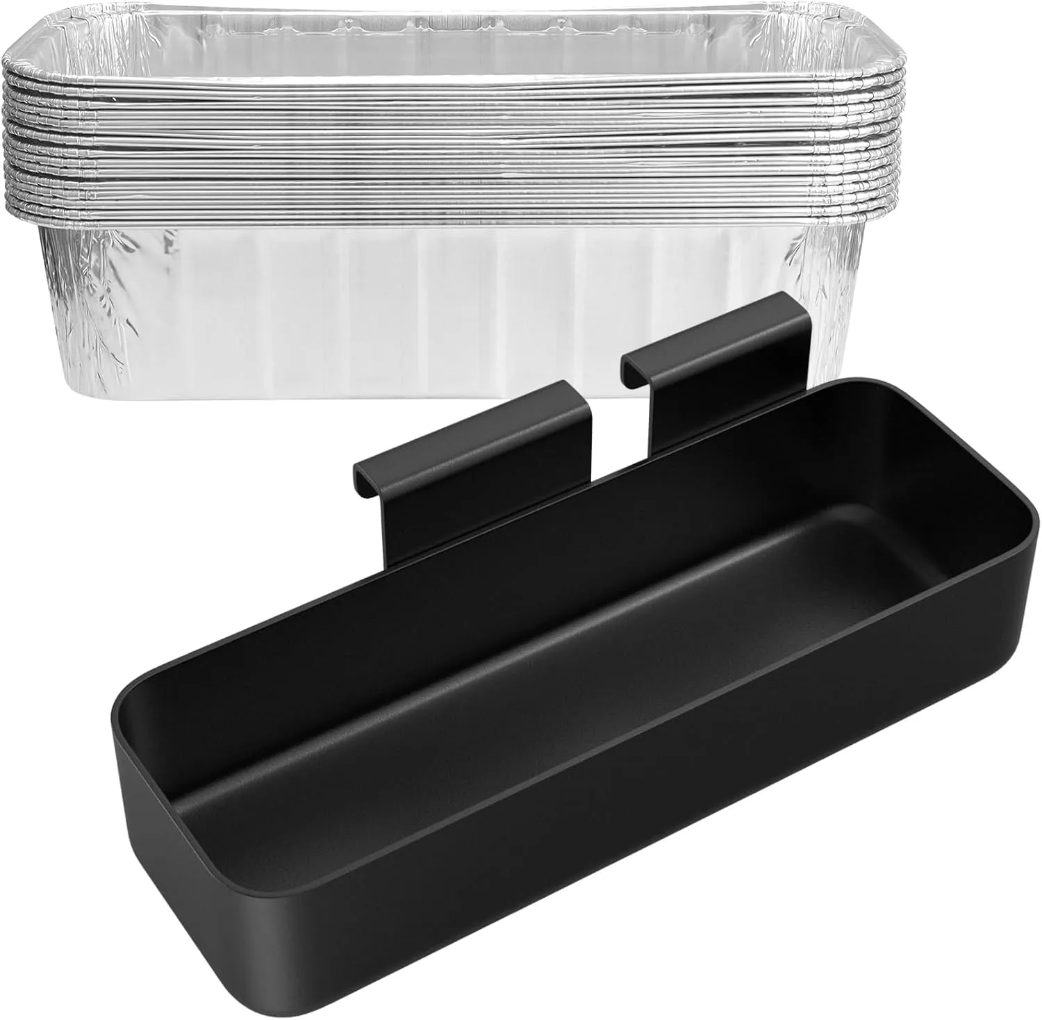 Grease Tray with Catch Pan for Camp Chef Accessories, Aluminum Drip Pans Liner Set for Camp Chef SG100 SG90 SG14 SG30 SG60 Stove, Drip Catcher Pan for Camp Chef Parts, Grease Tray Replacement