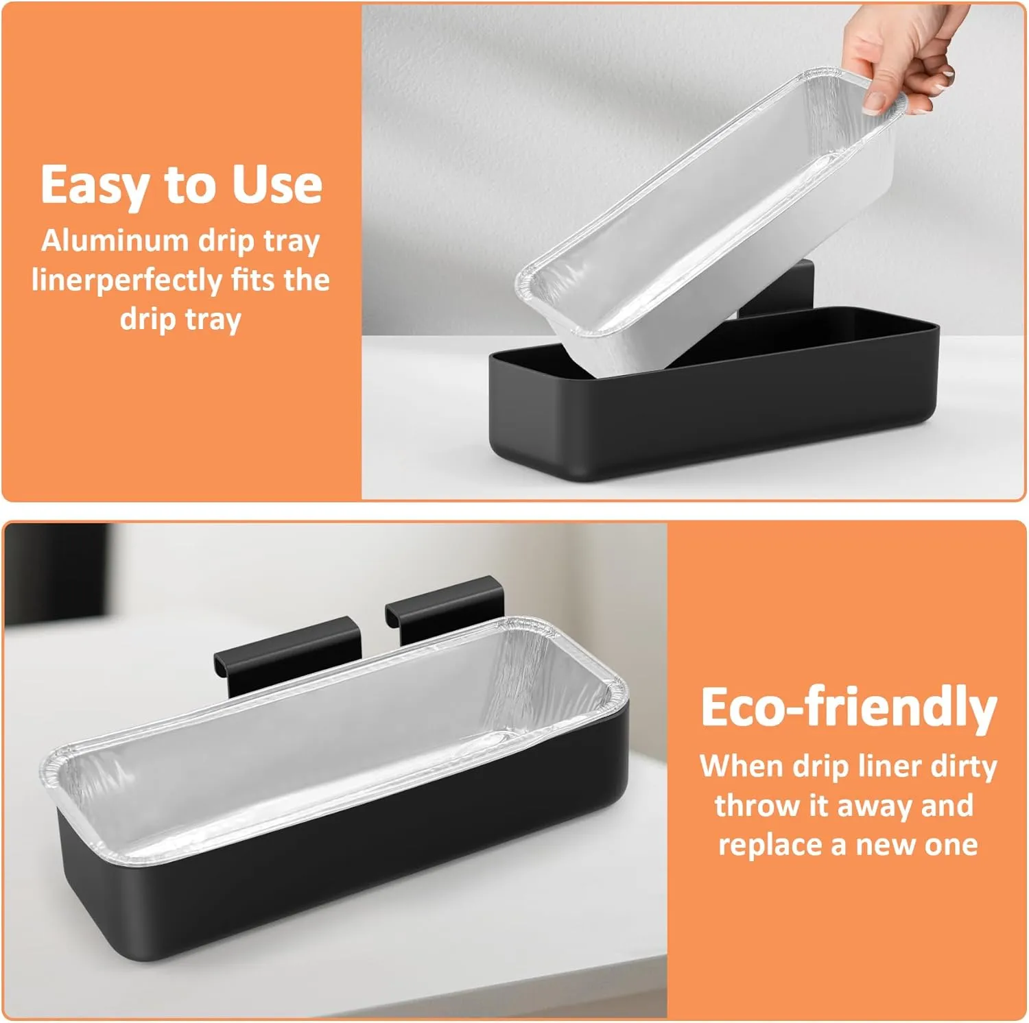 Grease Tray with Catch Pan for Camp Chef Accessories, Aluminum Drip Pans Liner Set for Camp Chef SG100 SG90 SG14 SG30 SG60 Stove, Drip Catcher Pan for Camp Chef Parts, Grease Tray Replacement