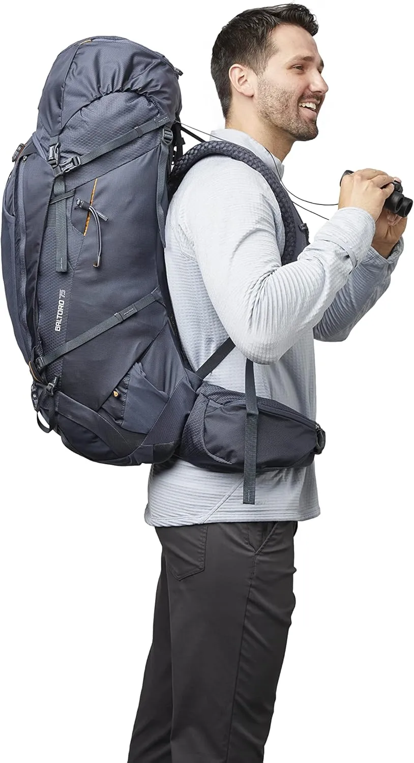 Gregory Baltoro 75L Pro Unisex Backpacking Pack with FreeFloat Suspension, AirCushion Breathable Backpanel, Medium, Alaska Blue