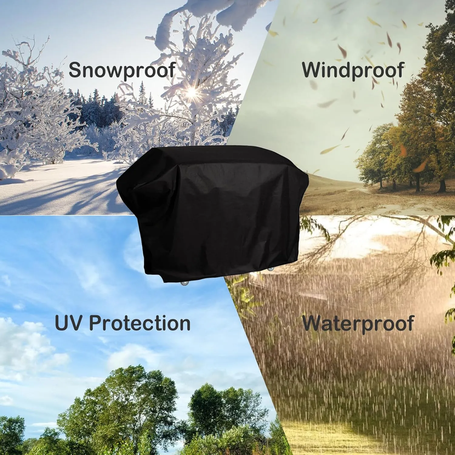 Griddle Cover for Blackstone 36 inch Griddle with Hood, Heavy Duty Waterproof 600D Polyester Flat Grill Cover 5482 Blackstone 36 inch, for 1868 2162 1923 1902 2151 2256 Models
