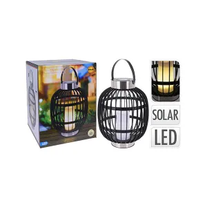 H & S COLLECTION 512000730 SOLAR LANTERN PP LED BLACK