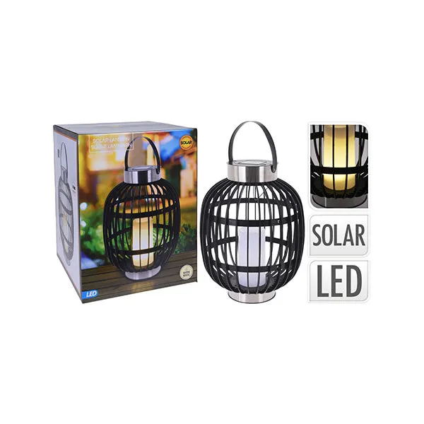 H & S COLLECTION 512000730 SOLAR LANTERN PP LED BLACK