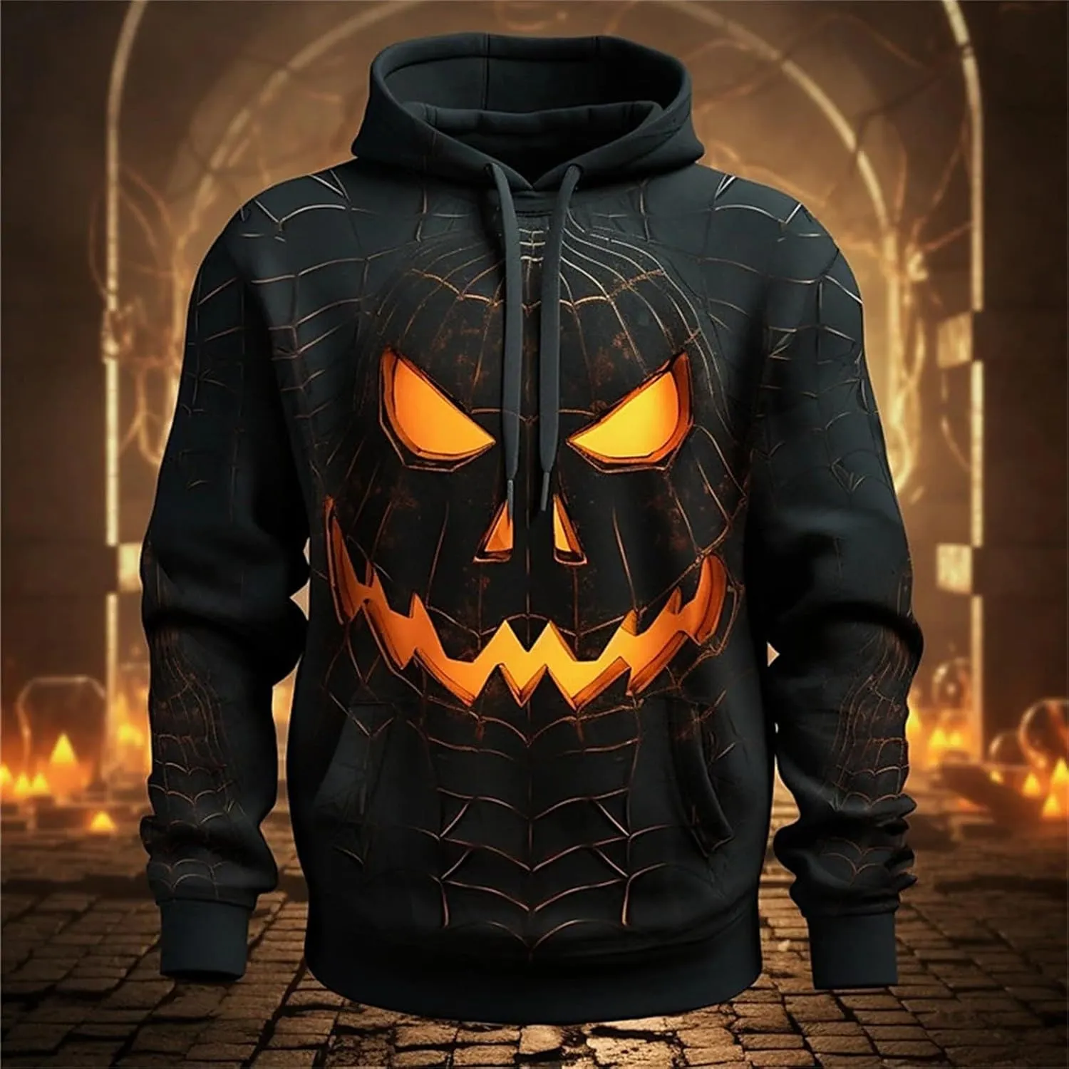 Halloween Hoodie Men Hoodie Printed Pocket Hoodie Mens Costume Hoodie Men'S Novelty Hoodies Horror Hoodies For Men'S