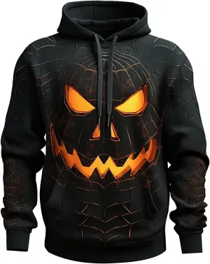Halloween Hoodie Men Hoodie Printed Pocket Hoodie Mens Costume Hoodie Men'S Novelty Hoodies Horror Hoodies For Men'S